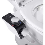 Electric Bidet Toilet Seat Attachment with Dual Self Cleaning Water Nozzles
