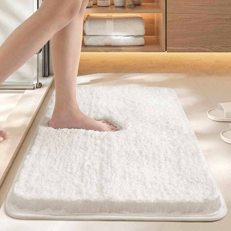 Ultra-soft and absorbent bathroom mat | 3.5cm thick, antibacterial and non-slip TPR material, machine washable, quick-drying, suitable for showers, bathtubs and entryways (white,15.75*23.62in)