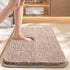 Ultra-soft and absorbent bathroom mat | 3.5cm thick, antibacterial and non-slip TPR material, machine washable, quick-drying, suitable for showers, bathtubs and entryways (dark beige, 19.69*31.5in)