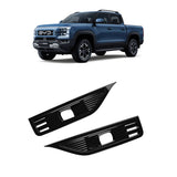 BYD Shark 6 Side Fender Parking Light Decorative Covers | 3 Surface Finishes Available: Black, Chrome, Carbon Fiber Truck Exterior Decorative Covers (Black)