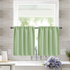 2 Pack Blackout Kitchen Curtains Green, 106 x 91 cm