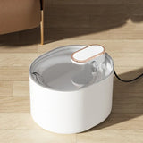 Automatic Cat Water Fountain USB Water Feeder Bowl with 6 Filter Cartridges, Ore White, Regular Edition