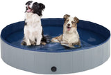 Foldable Dog Pet Pool Bathtub, Gray, S