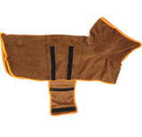 Dog Bathrobe Microfiber Absorbent Drying Coat, Brown, XS