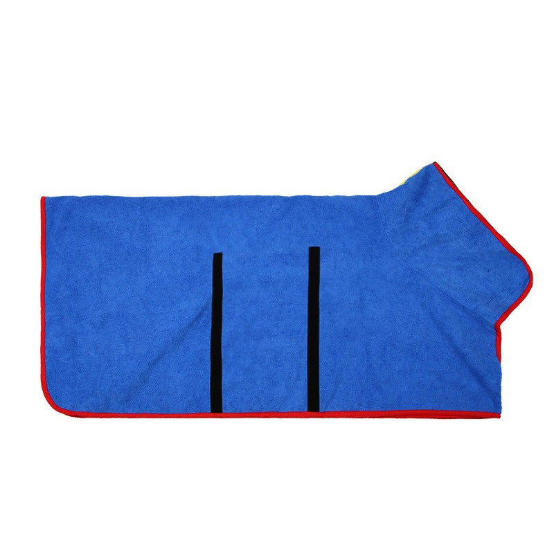 Dog Bathrobe Microfiber Absorbent Drying Coat, Blue, XS