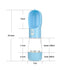 Pet Water Bottle with Integrated Feeder, Blue