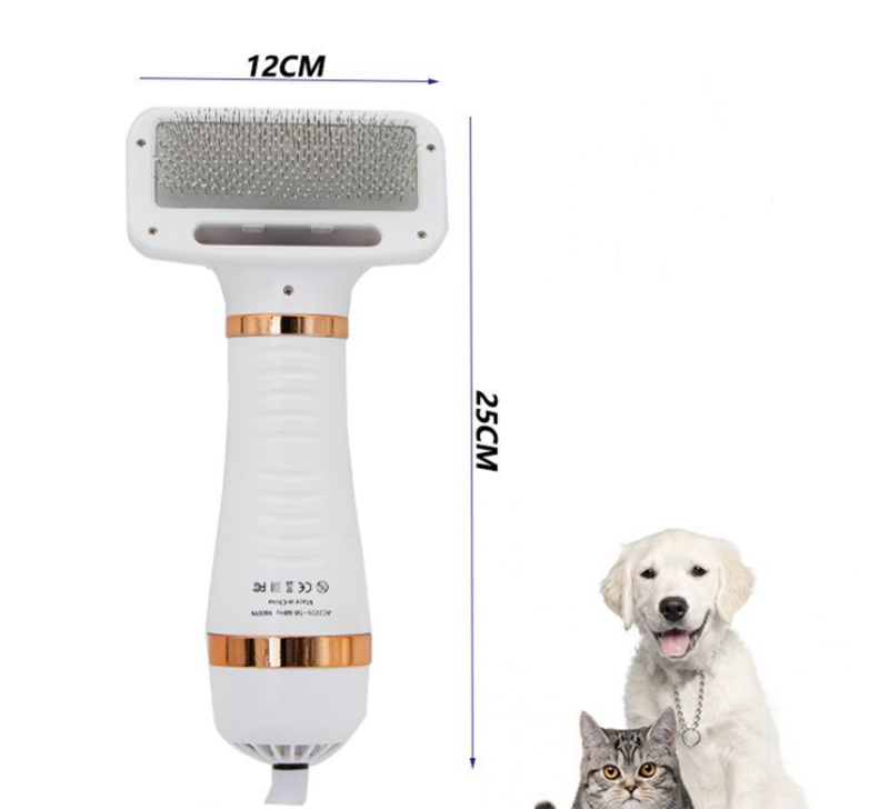 2 in 1 Pet Hair Dryer Comb Grooming Set, Green, AU Plug