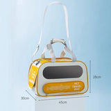Pet Travel Bag Soft Sided Mesh Carrier Breathable Collapsible, Yellow