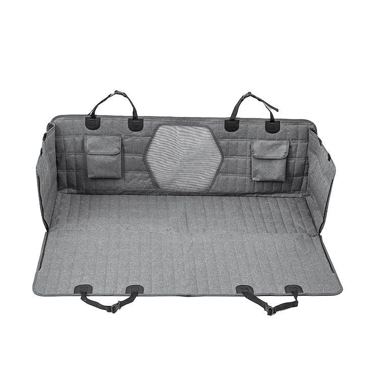 Pet Car Seat Cover Mat Water and Stain Resistant, Light Gray, Fits L to XL, 137 x 147 cm