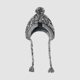 Dog Hat Knitted Windproof Winter Pom Hat, Black, M