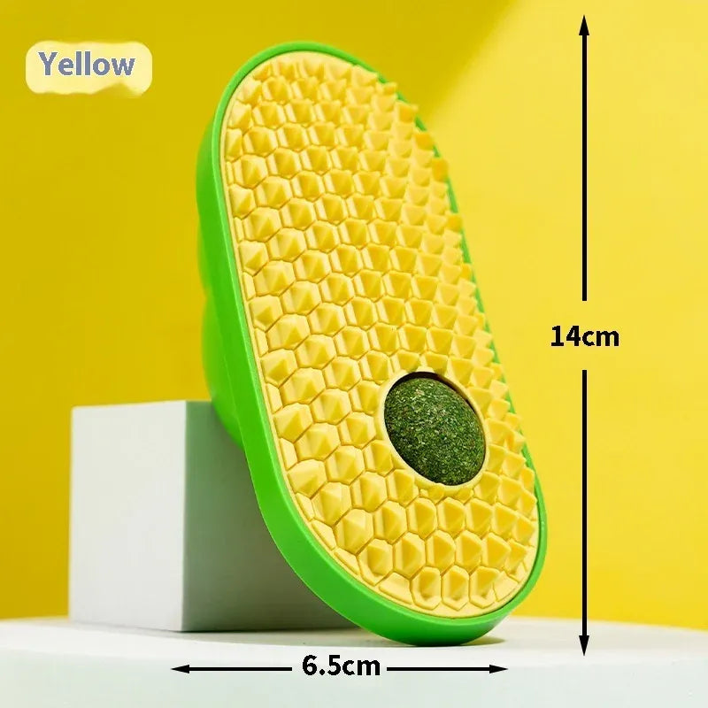 Cat Scratching Toy, Yellow, 14 x 6.5 cm