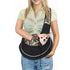 Small Pet Carrier Sling Crossbody Bag for Cats and Dogs, Orange, S