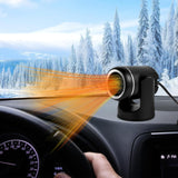 12V 150W Car Heater - 2-in-1 Heating/Cooling - 360-Degree Rotation - Windshield Defroster