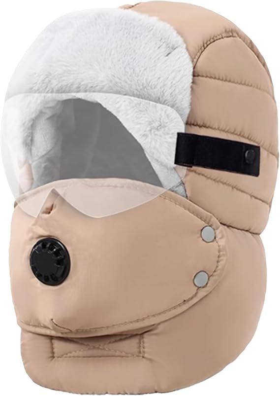 3-in-1 Winter Hat - Windproof and Waterproof - Faux Fur Lining - Full Protection - Suitable for Men and Women for Outdoor Hunting