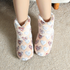Womens Slipper Socks Fleece Lined Non Slip Light Brown, 26cm