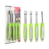 Stainless Steel Apple Corer and Fruit Cutter Tool, Manual Apple Slicer and Seed Remover
