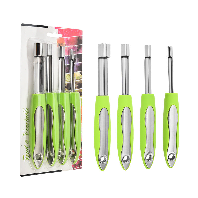 Stainless Steel Apple Corer and Fruit Cutter Tool, Manual Apple Slicer and Seed Remover