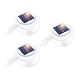 Solar Multipurpose Wall Light Set, Outdoor Rechargeable Lamp with Screws and Mounting Kit, 3 Piece, White