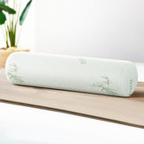 Memory Foam Neck Roll Pillow with Bamboo Cover, Cervical Support Bolster Cushion