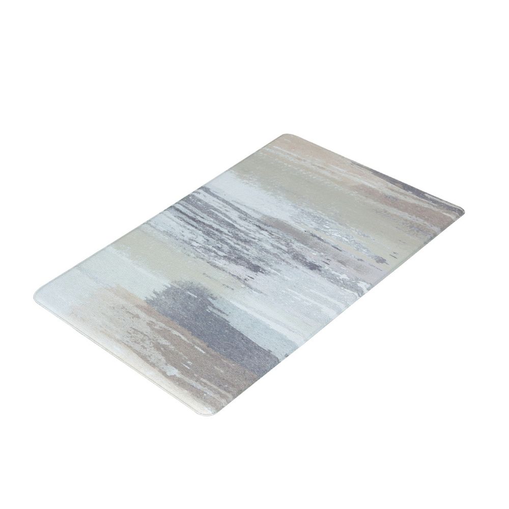 Non-Slip PVC Kitchen Floor Mat 45 x 75 cm, Waterproof Rug, Abstract Marble Pattern
