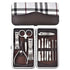 12-Piece Manicure Pedicure Kit, Professional Nail Clipper Grooming Set, White Plaid Case
