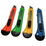 4 Pack Retractable Box Cutter Knives, 10.8 mm Utility Razor Blades for Cartons and Crafts