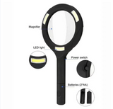 LED Magnifying Glass with COB Light, 250 Lumens Glass Lens and Ergonomic Handle