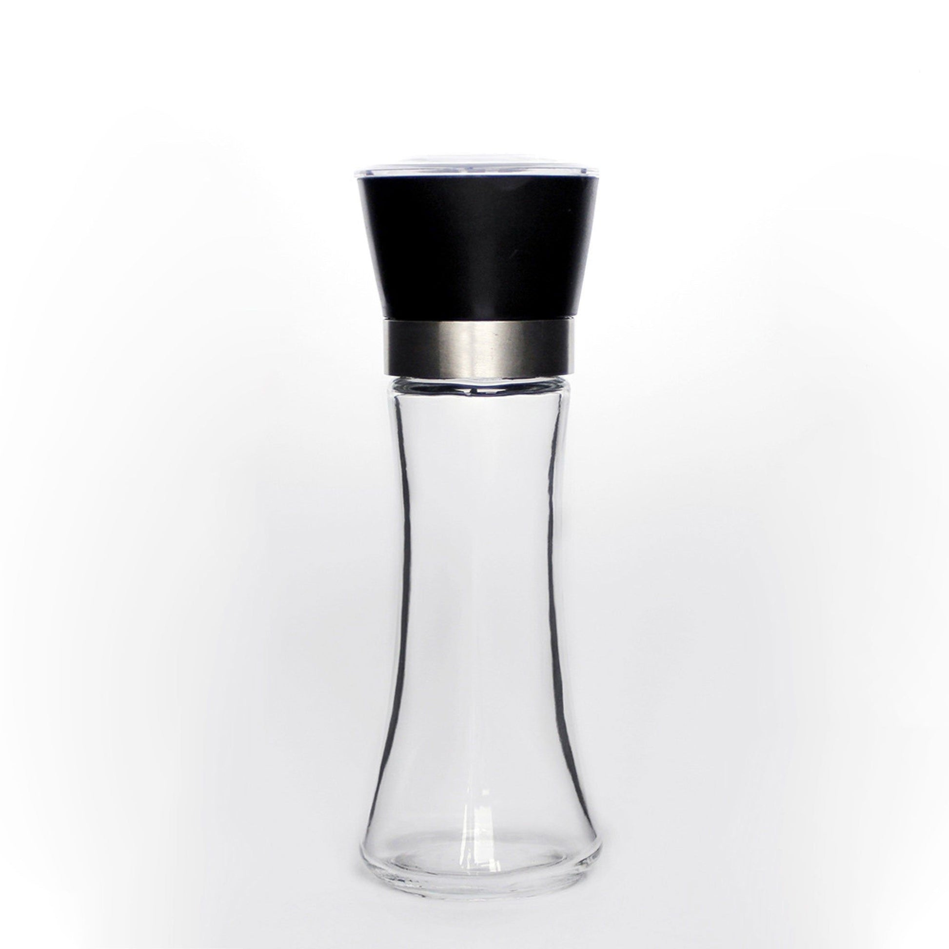 180 ml Glass Salt and Pepper Grinder, 18 cm Manual Mill with Adjustable Ceramic Core
