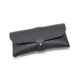 3-Piece PU Leather Eyeglass Case Set, Soft Protective Pouches for Sunglasses and Reading Glasses, Black