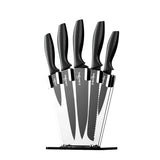 7-Piece Kitchen Knife Set with Sharpener, Stainless Steel Non-Stick Blades