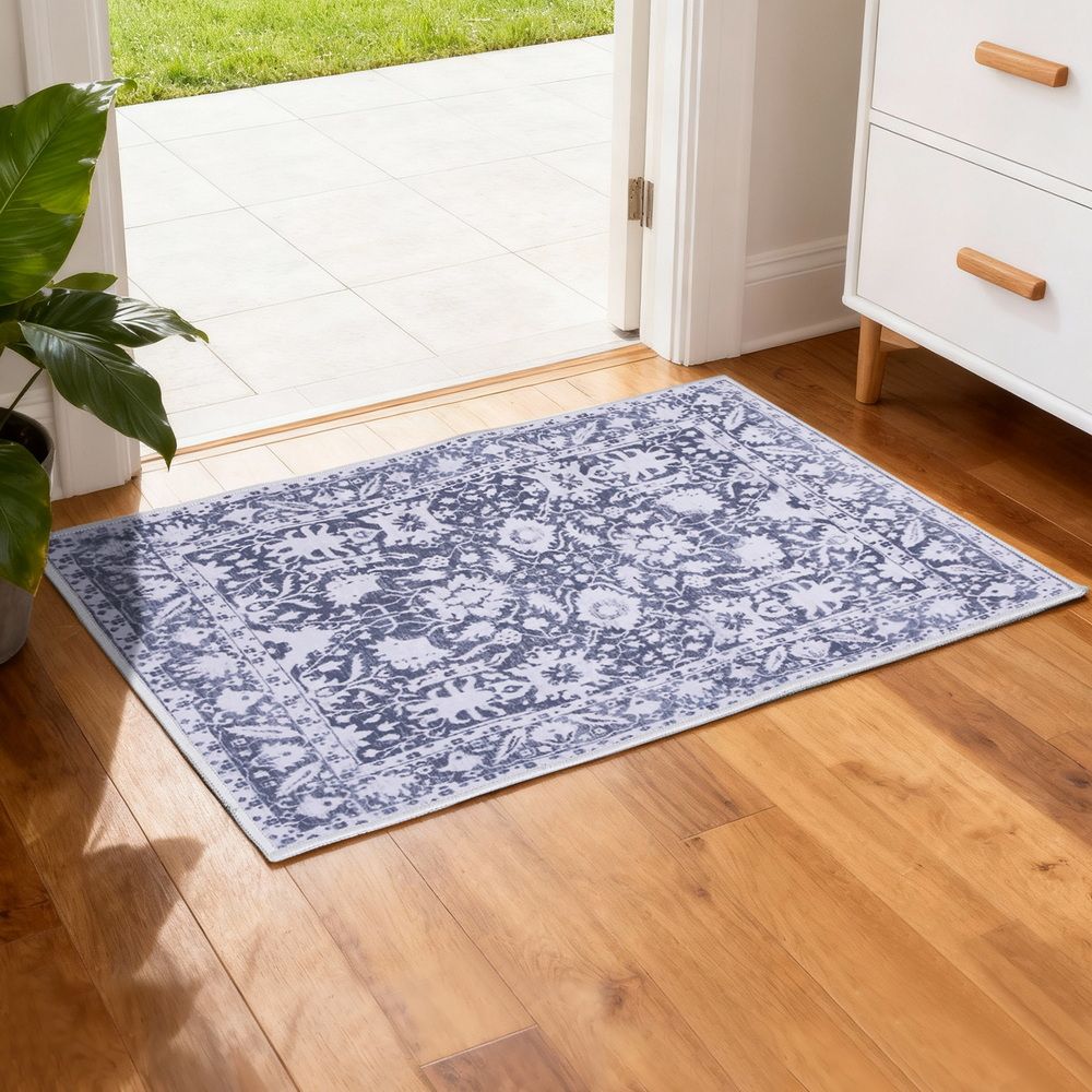 Soft Crystal Velvet Bath Mat 50 x 80 cm, Non-Slip Floor Rug
