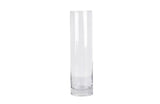 Clear Cylinder Flower Vase, 40 cm Glass Vase for Floral Arrangements