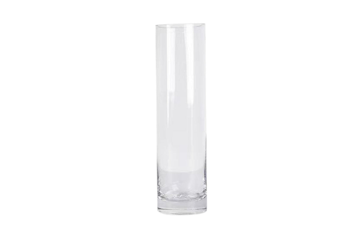 Clear Cylinder Flower Vase, 40 cm Glass Vase for Floral Arrangements