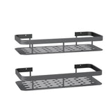 2 Pack Bathroom Wall Shelf Storage Racks, 30 x 13 x 5 cm, Black