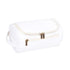 Large PU Leather Travel Toiletry Bag, Waterproof Portable Makeup Organizer, White