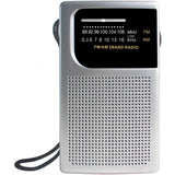 AM/FM Pocket Radio with Built-In Speaker and Earphone Socket