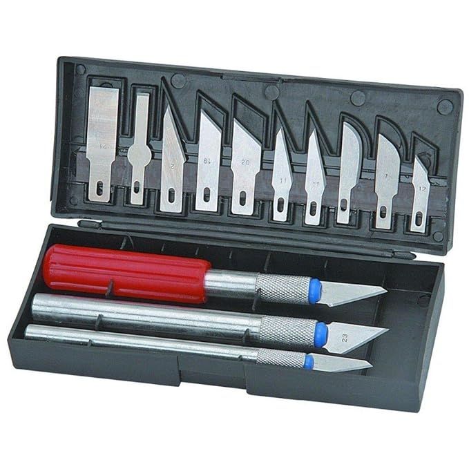13-Piece Precision Hobby Knife Set, Multi-Function Craft and Exacto Style Cutting Tools