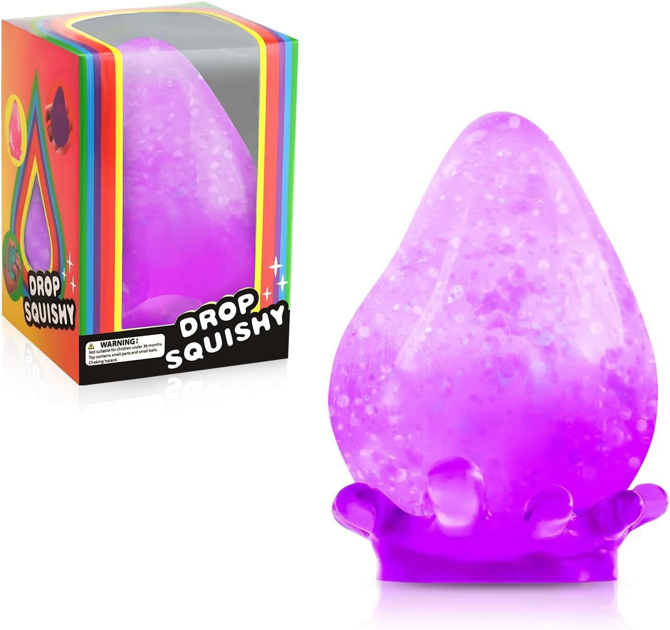 Water Drop Squishy Item, Purple