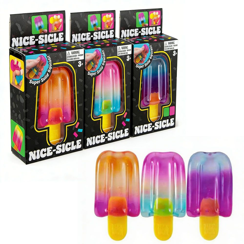 3-Pack Ice Cream Cone Squishy Set, Slow-Rise Assorted Colors
