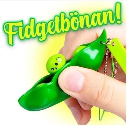 Green Bean Fidget Item, Pea Pod Desk Accessory