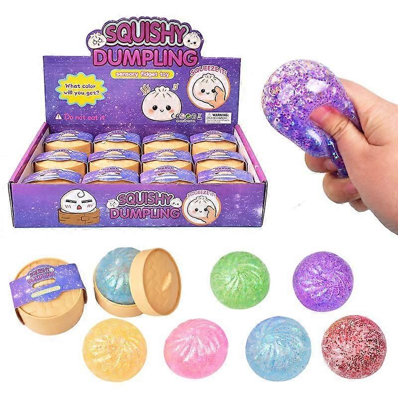 Handmade Giant Rainbow Squishy Ball Set, Random Assorted Colors, 12-Pack