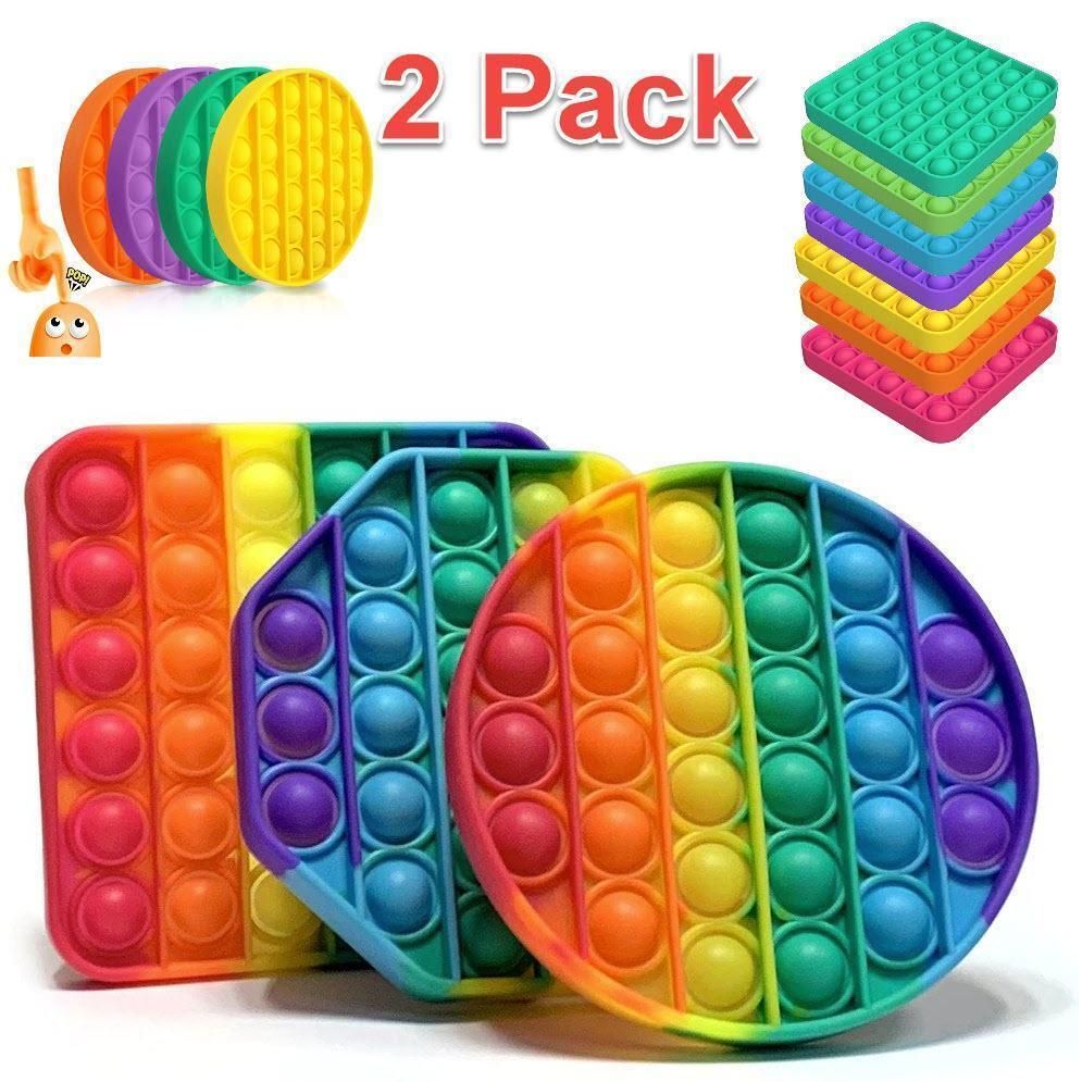 2-Pack Push Bubble Fidget Set, Assorted Styles, Yellow