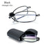 Foldable reading glasses,  compact  for men and women（Black 200）