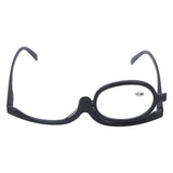 Magnifying Makeup Glasses with Folding Eye, Solid Color Makeup Glasses, black (+1.50)