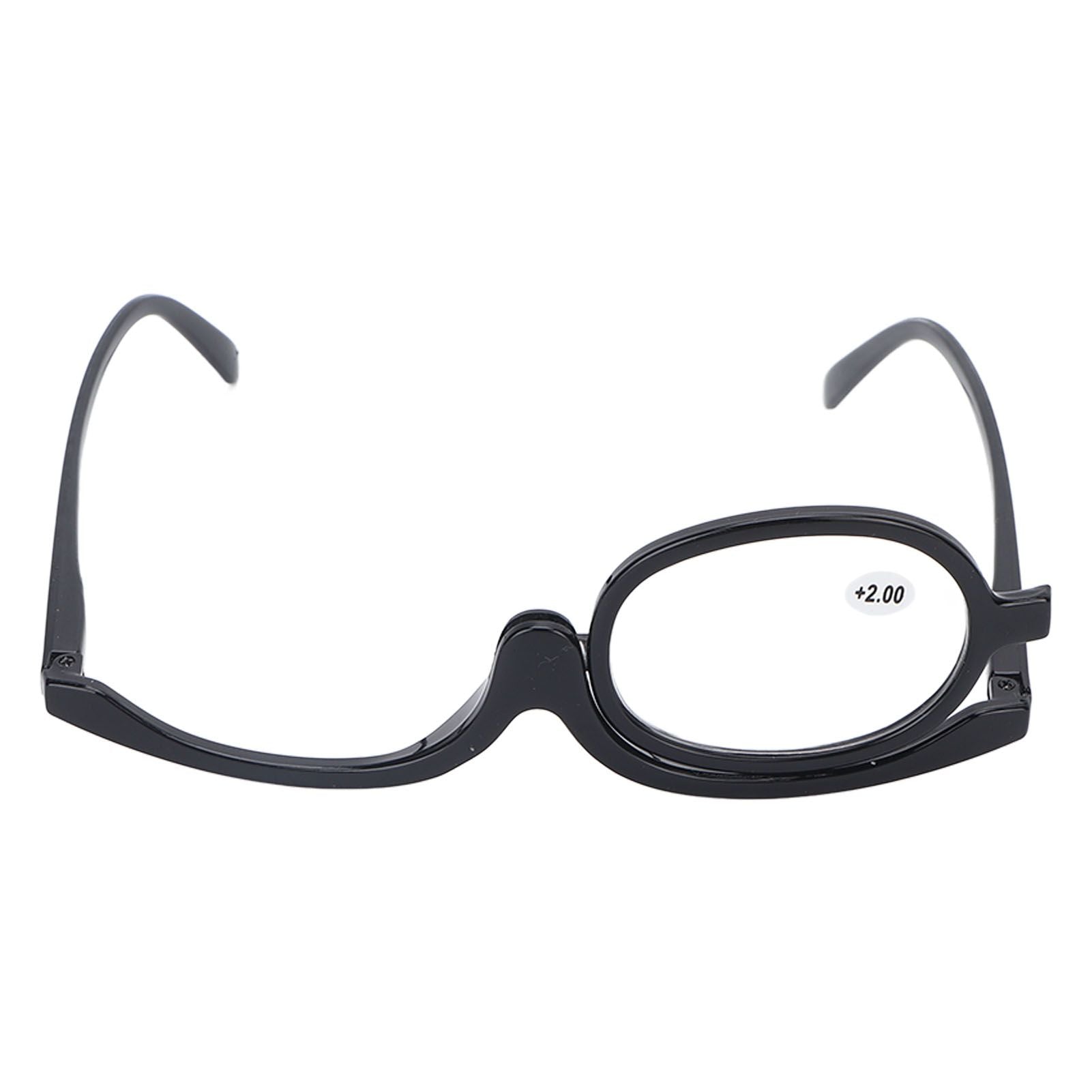 Magnifying Makeup Glasses with Folding Eye, Solid Color Makeup Glasses, black (+1.50)