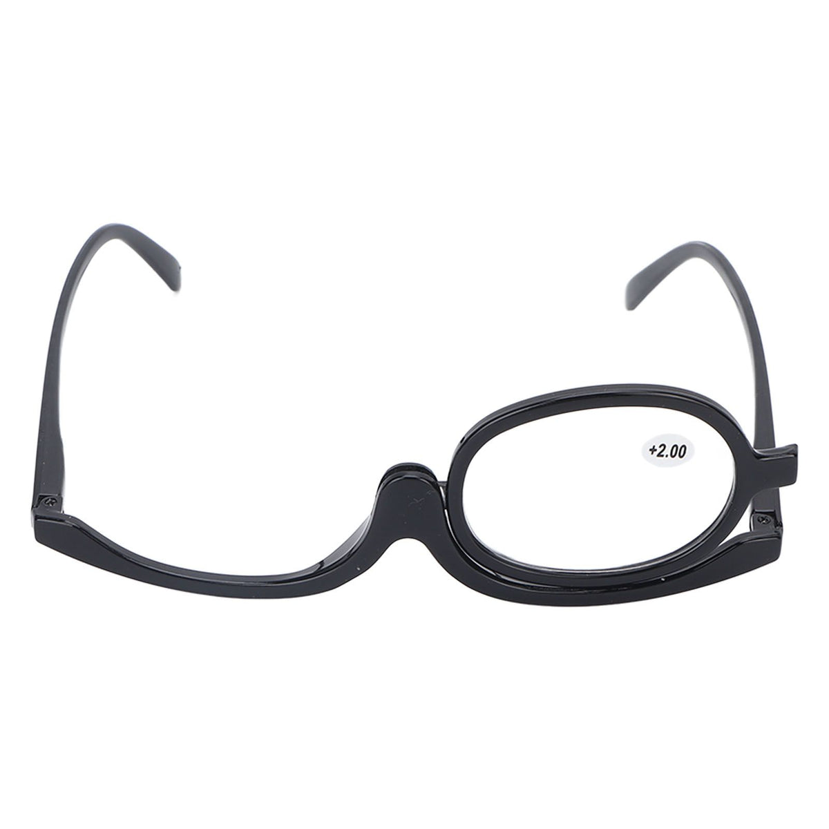 Magnifying Makeup Glasses with Folding Eye, Solid Color Makeup Glasses, black (+1.50)