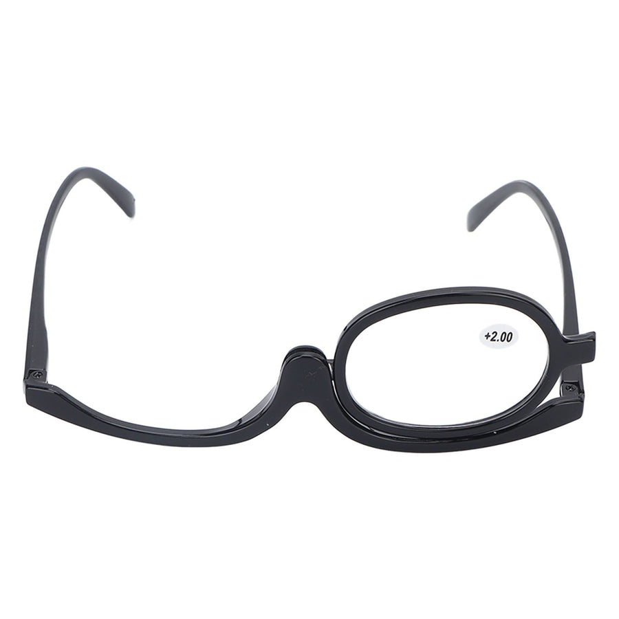 Magnifying Makeup Glasses with Folding Eye, Solid Color Makeup Glasses, black (+3.00)