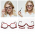 Rotating Magnifying Glass Makeup Glasses Glasses +1.0~+4.0 red rode pcsrength 1.0