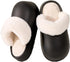 Womens Winter Slippers Waterproof Removable Lining Black, Size 38-39, 24 cm