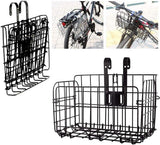Foldable Bicycle Basket Removable Metal Mesh with Quick Release